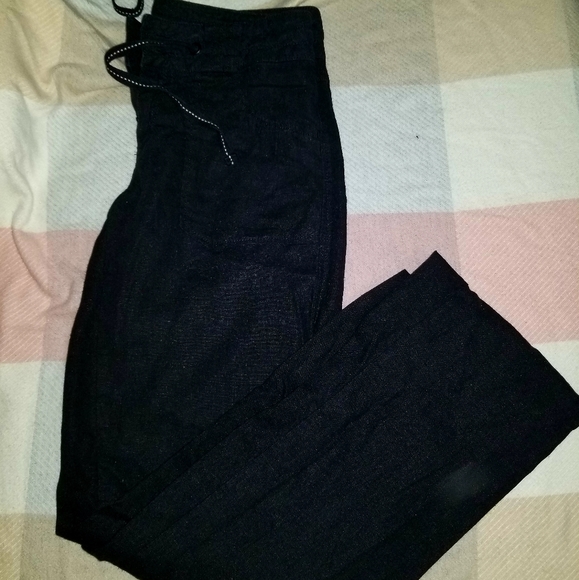 COPY - Black linen pants - Picture 3 of 12